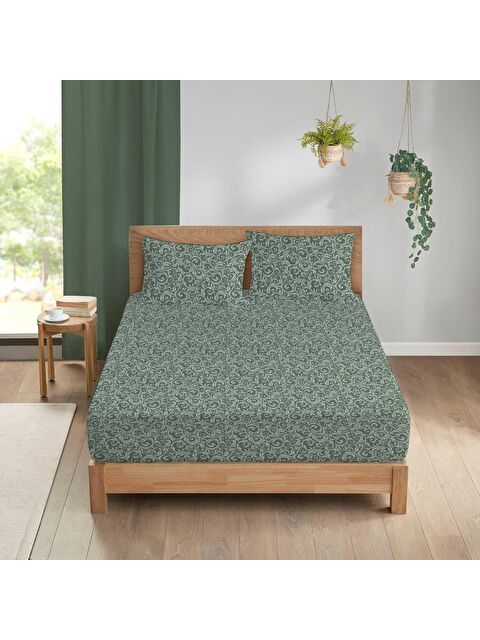 Evmila Modern Desen Baskılı Çift Kişilik 180x200 Cm Çarşaf Takımı - S000124281-23173