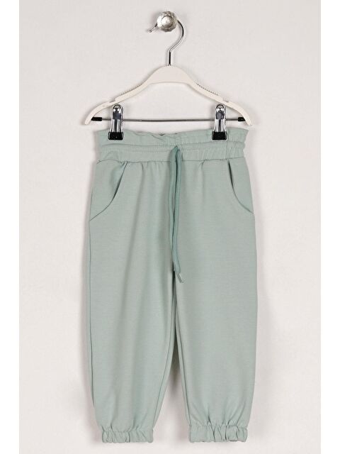 Zepkids Lastik Paçalı Çağla Yeşil Renk Kız Çocuk Eşofman Tek Alt - S000356596-14939