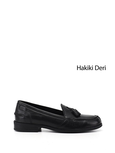 GÖNDERİ(R) Kadın SİYAH Hakiki Deri Loafer Ayakkabı - S000493375-19351