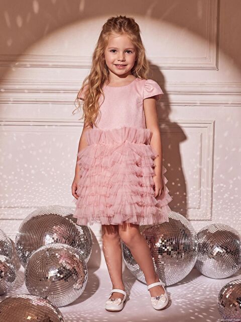 Civil Girls 2-5 Yaş Abiye - Pudra