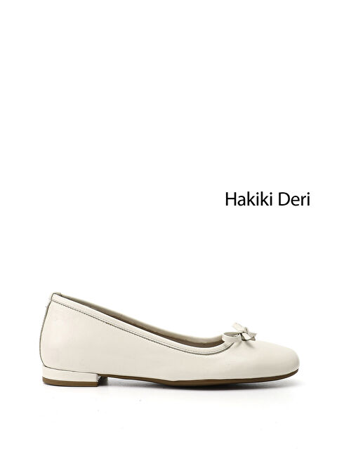 GÖNDERİ(R) Kadın BEJ Fiyonklu Hakiki Deri Babet - S000493385-19928