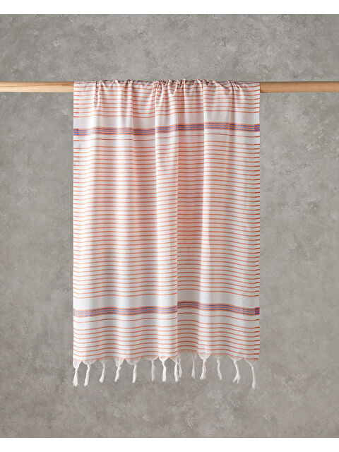 English Home Bony Rejenere Çizgili Peştamal 90x150 cm Mavi-Turuncu - S000435955-37377