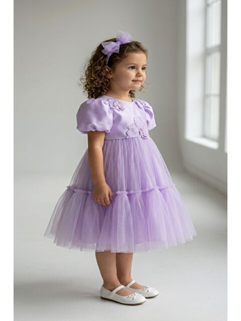 Daisy Girls Kız Çocuk Çiçek Aksesuarlı Abiye - S000520553-17878