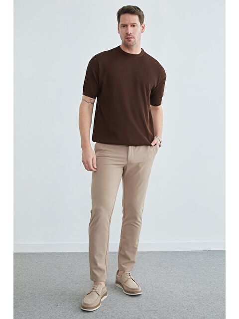 Fullamoda Beli Bağcıklı Dokulu Pantolon - S000513939-19928