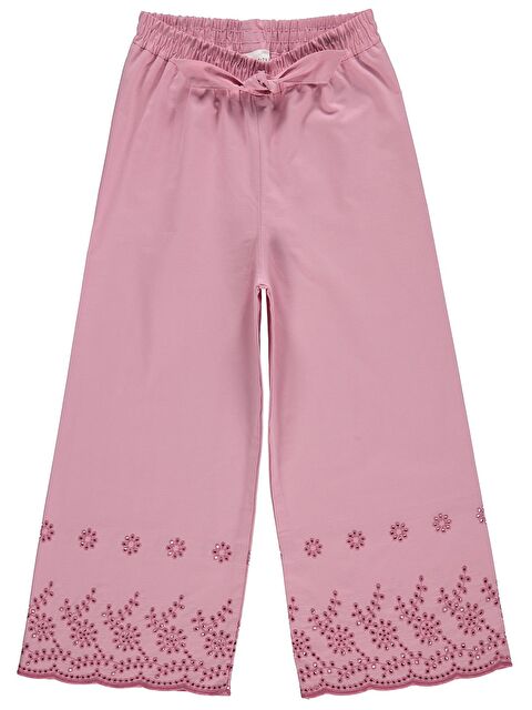 Civil Girls Kız Çocuk Beli Kemerli 6-9 Yaş Pantolon - Pembe 8-9 Yaş