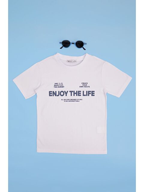 Fullamoda Enjoy The Lıfe Baskılı Erkek Çocuk Tişört