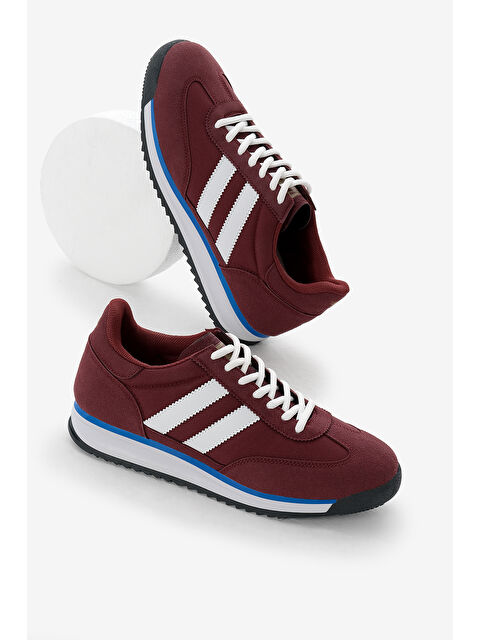 TONNY BLACK Unisex Bordo Termo Taban Çift Şeritli Bağcıklı Spor Ayakkabı - S000493820-19951