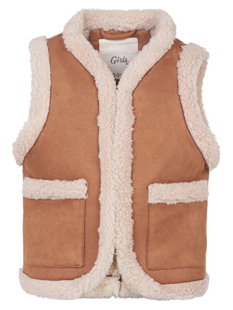 Civil Girls 2-5 Yaş Yelek - Kahverengi 5-6 Yaş - S000483706-4557