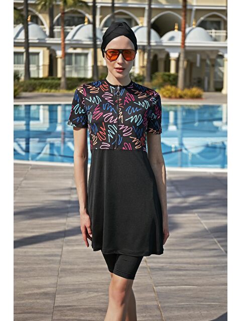 Remsa Mayo Kısa Kollu Elastanlı Taytlı Yarı Kapalı Mayo R5002 Neon - S000250755-19351