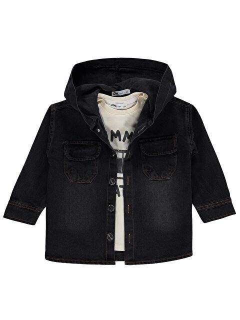 Civil Boys Kapüşonlu Tişörtlü 2-5 Yaş Gömlek - Gri