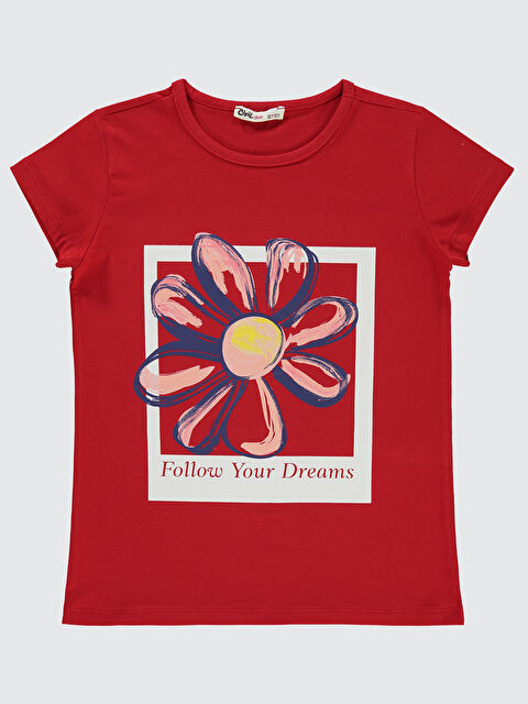 Civil Girls Kız Çocuk Tişört 10-13 Yaş Kırmızı