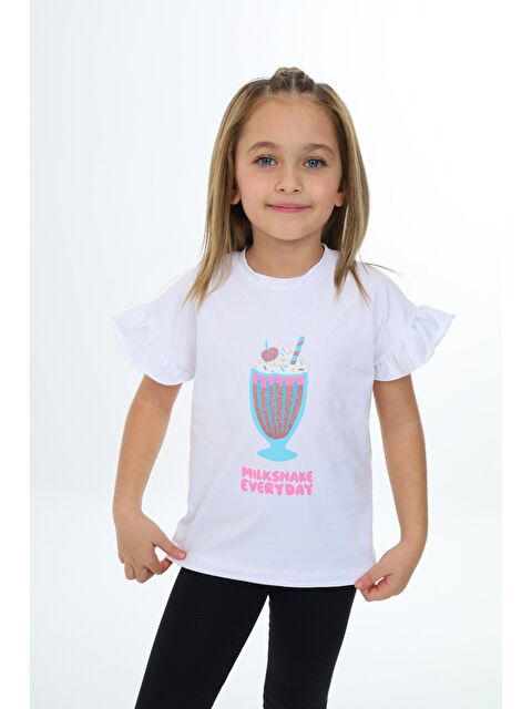 Toontoykids Kız Çocuk Baskılı Tişört