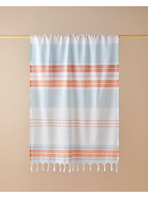 English Home Dolly Çizgili Peştamal 90x150 cm Mavi-Turuncu - S000435981-37377