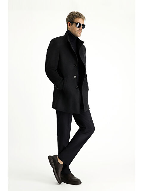 Kiğılı Yünlü Klasik Kaban