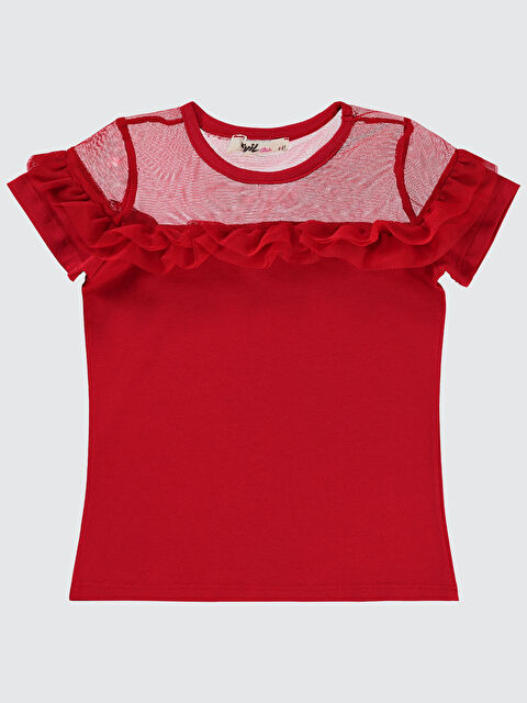 Civil Girls Kız Çocuk Tişört 4-9 Yaş Kırmızı