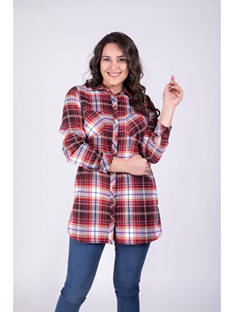 Mylinemoda Oduncu Uzun Ekose Gömlek - S000238930-20013