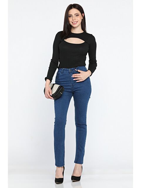 Gülseli Yüksek Bel Kadın Jean Pantolon - S000338193-21164