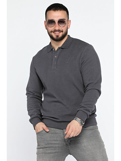 Mishar İtalia Gömlek Yaka Erkek Sweatshirt - S000326478-33408