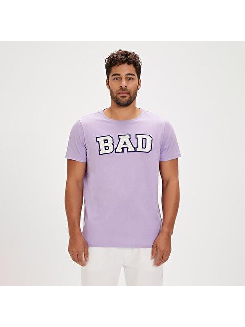 Bad Bear Felt Erkek Pembe Yuvarlak Yaka Tişört - S000511469-20024