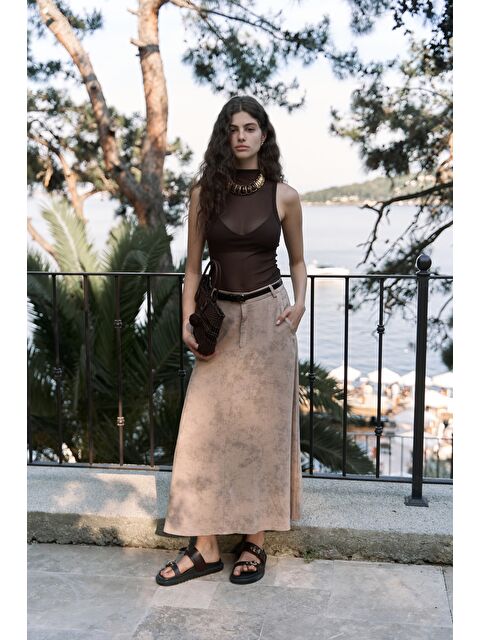 Bohemai Garias Cepli Uzun Batik Desenli Vizon Etek - S000523139-26429