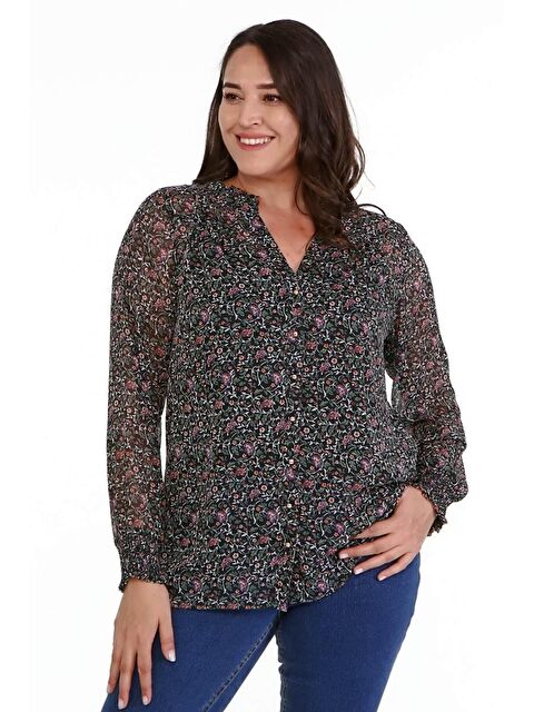 Mylinemoda Desenli Şifon Gömlek - S000238868-18194