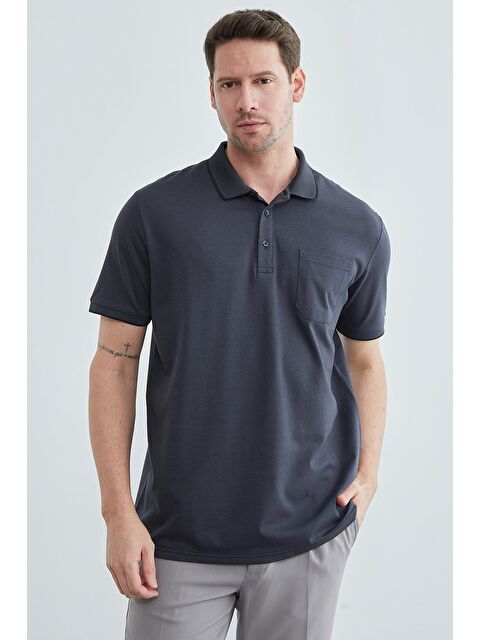 Fullamoda Düğmeli Tek Cepli Polo Yaka Tişört - S000513515-33408
