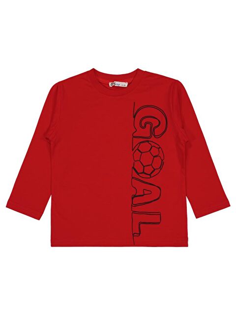 Civil Boys Goal Baskılı 2-5 Yaş Sweatshirt - Kırmızı 3-4 Yaş - S000467869-20045