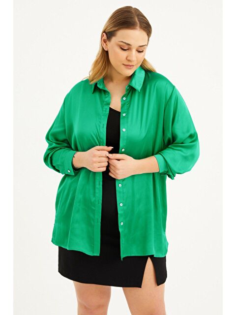 Mylinemoda Saten Uzun Kollu Gömlek - S000238876-18194