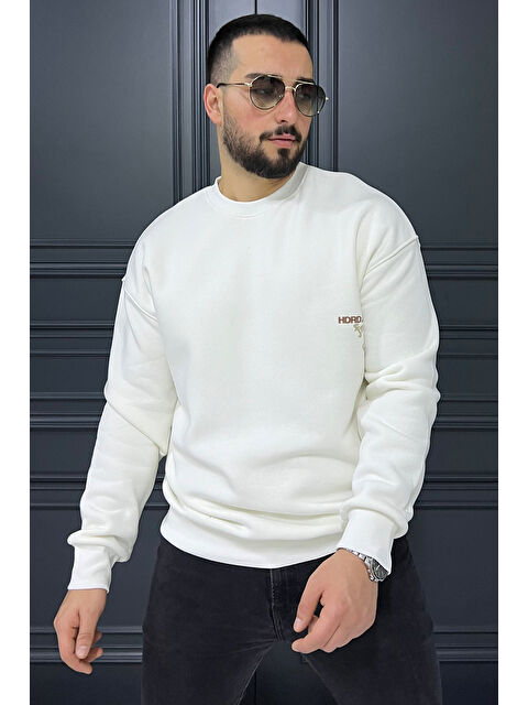 Mishar İtalia Üç İplik Şardonlu Yazı Baskılı Erkek Sweatshirt - S000326474-20063