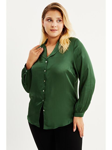 Mylinemoda Uzun Kollu Saten Gömlek - S000238879-18194