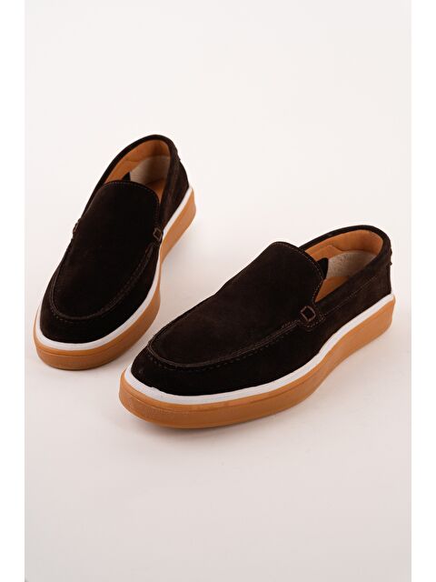 Muggo COVENT Hakiki Süet Deri Bağcıksız Erkek Günlük Loafer Ayakkabı - S000523963-19413