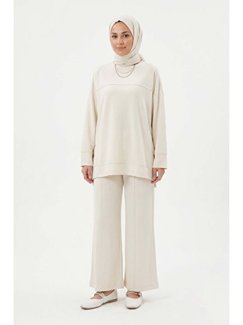 Remsa Çıtçıt Detay Pantolonlu Takım 17118 Bej