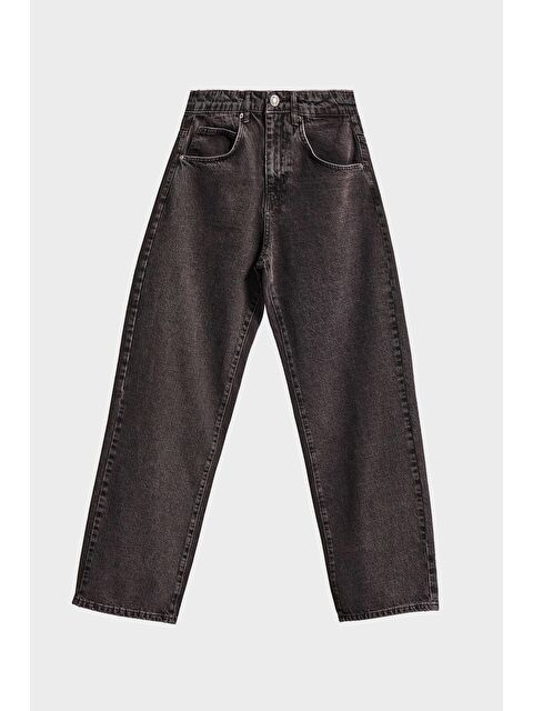 It's Basic Erkek Koyu Jean Rengi 1s6-154 TT25 Relaxed Baggy Fit İç Boy 80cm Rahat Kesim %100 Pamuk Denim Jean - S000491673-17234