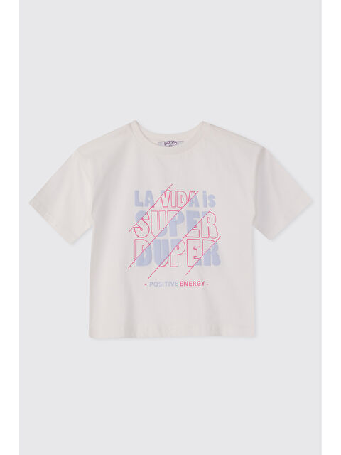 Panço Erkek Bebek Baskılı Kısa Kollu Mavi Tişört - S000531714-17234