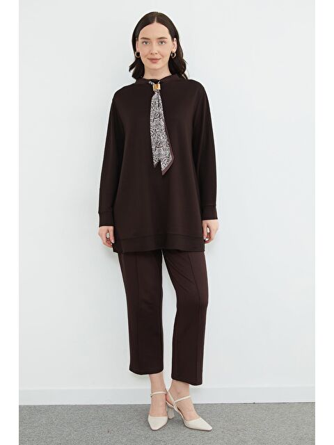 Fullamoda Fullamodest Fular Detaylı Çimalı Modal 2 Li Takım