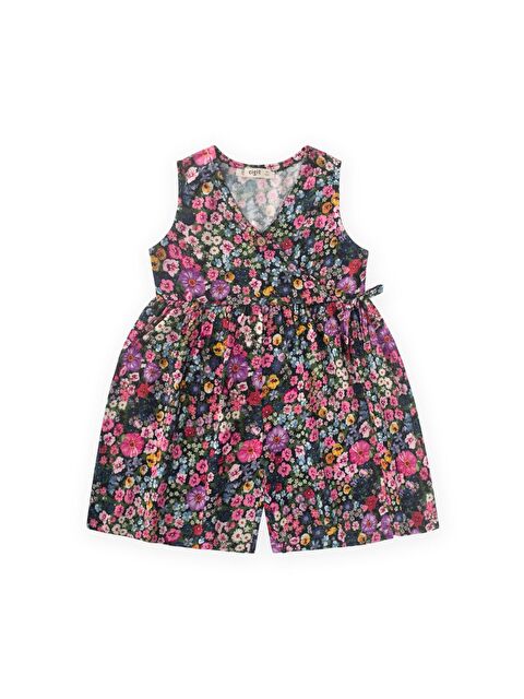 CİGİT Desenli Viskon Tulum 2-8 Yaş Siyah