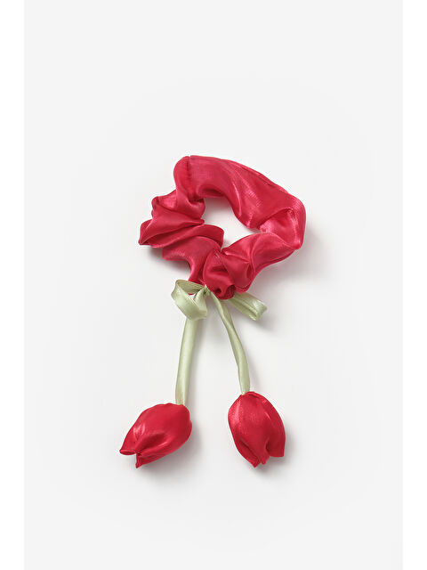 Le Mabelle Kırmızı Lale Figürlü Kız Çocuk Lastik Toka