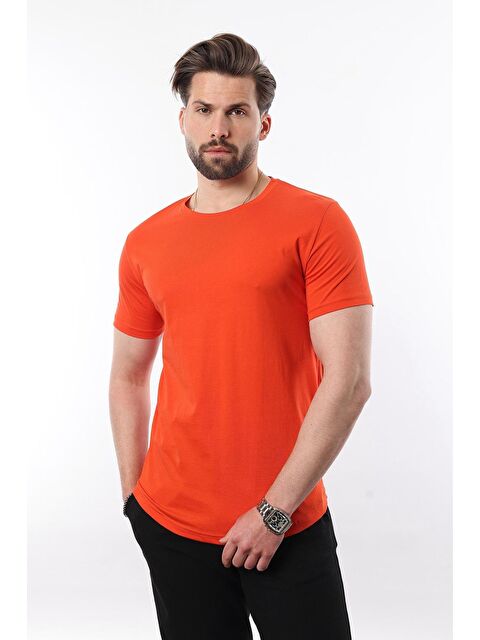 Madmext Turuncu Erkek %100 Pamuk Tişört 4951 - S000014638-20013