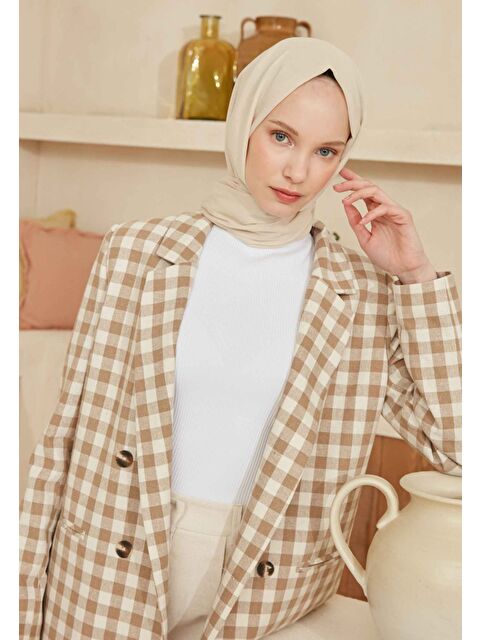 Fresh Scarfs İnce Pamuk Vual Şal Fildişi - S000420394-19966