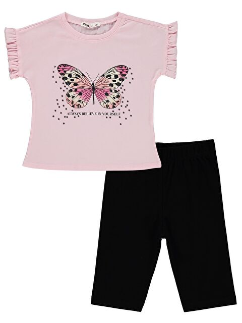 Civil Girls Kelebek Baskılı 2-5 Yaş Takım - S000405233-20024