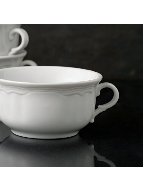 GÜRAL PORSELEN Venedik 4 Parça 12 Cm Kulplu Çorba Kasesi