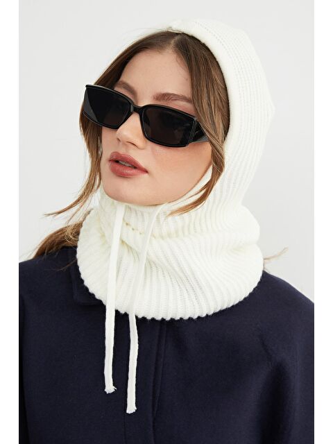 Fullamoda Basic Bağcıklı Triko Balaklava Bere - S000496303-19965