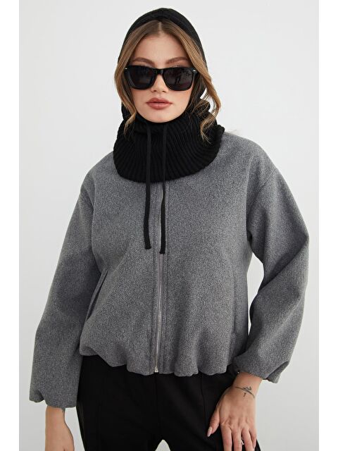 Fullamoda Basic Bağcıklı Triko Balaklava Bere - S000496303-19351