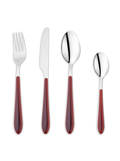 SCHAFER Mona 24 Parça Çatal Kaşık Bıçak Takımı-Kırmızı - S000221054-20045