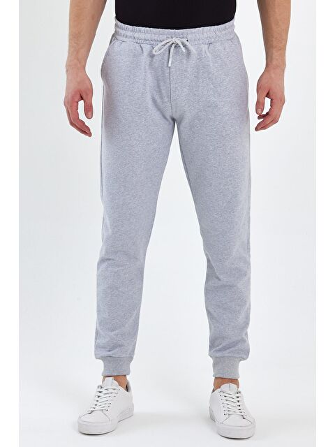 Mmetalic Arka Cep Etiket Detaylı Paça Lastikli Regular Fit Erkek Büyük Beden Jogger Eşofman Altı - S000228970-20600