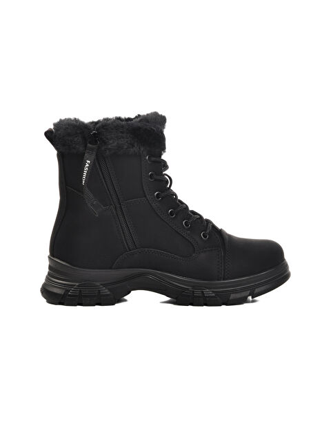 Ayakmod Siyah-Zümrüt İçi Polarlı Kadın Bot 24072 Z - S000326433-22238