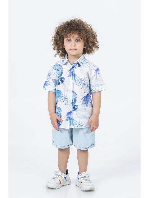 Harika Kids Erkek Çocuk Gömlek Gabardin Şortlu 2'li Takım - S000173506-17234