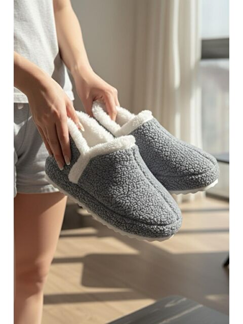 Oksit Lory Kadın Ev Botu Pelüş Ev Pandufu Ses Yapmaz Taban Sıcak Kürklü Panduf - S000459408-33408