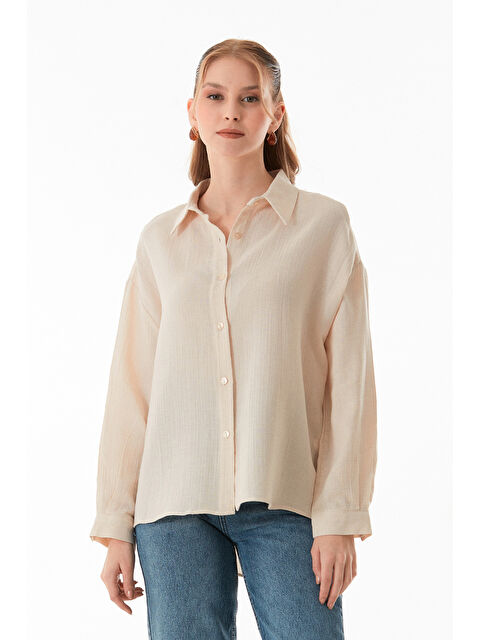 Fullamoda Basic Düğmeli Salaş Gömlek - S000380738-19928
