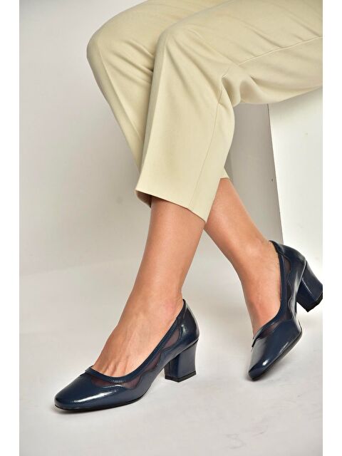 Fox Shoes Lacivert Kadın Topuklu Ayakkabı U820052809 - S000518014-21164